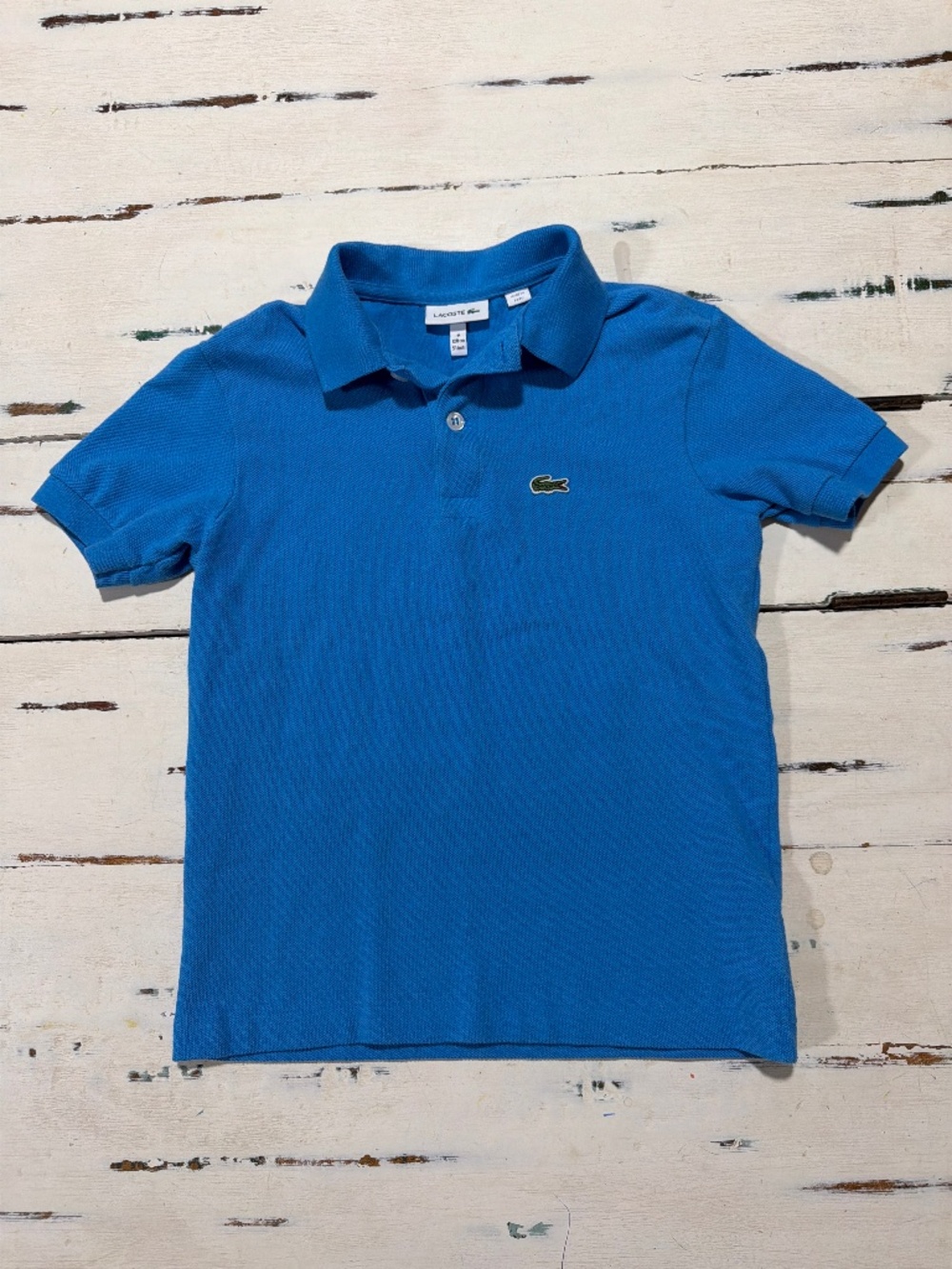 Lacoste Kids Polo Shirt in Teal Blue 8Y
